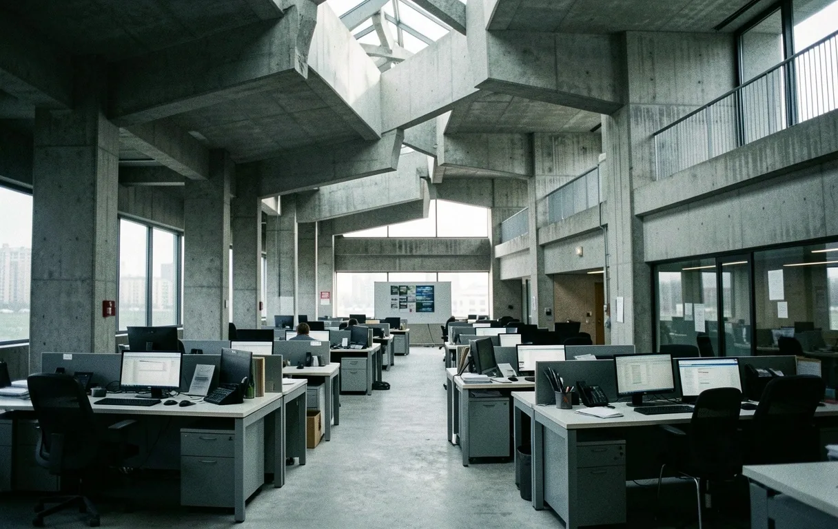 Investigative newsroom texture